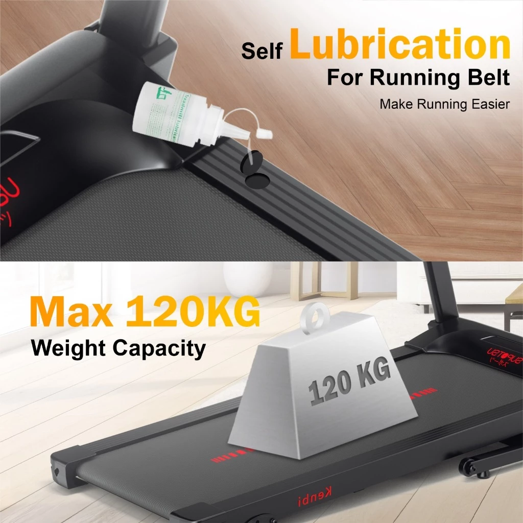 SUPOTSU Kenbi Hitam Treadmill Listrik Portable Multifungsi Gambar produk 6