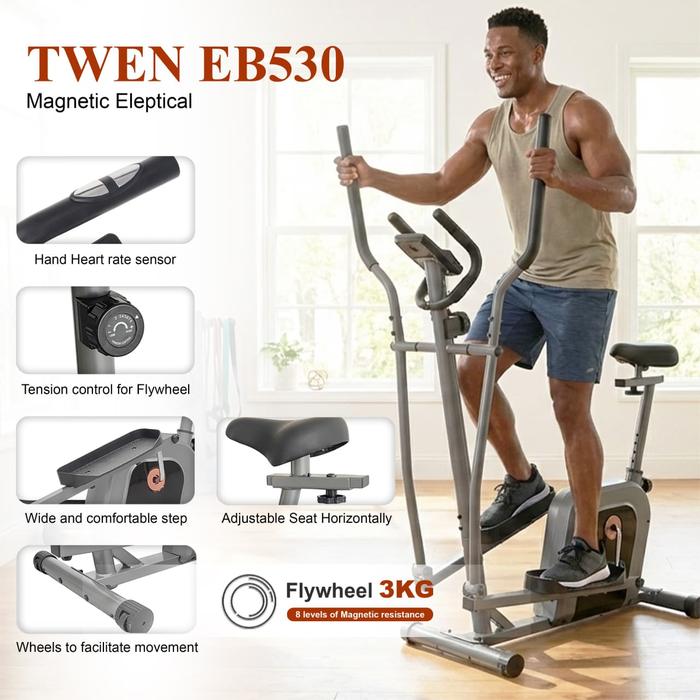 TWEN MB520 Alat Fitness Sepeda Statis Magnetic Bike Kardio Gambar produk 2