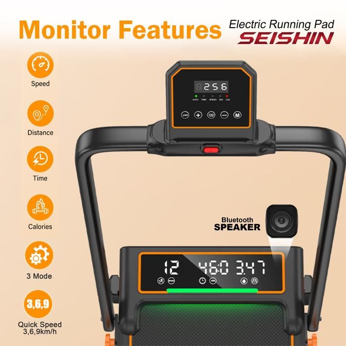 SUPOTSU Seishin Silver Treadmill Listrik Portable Multifungsi Gambar produk 2
