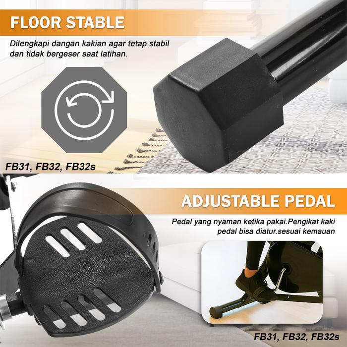 Fan Bike TWEN FB32 Platinum Sepeda Statis Orbitrack Gambar produk 2