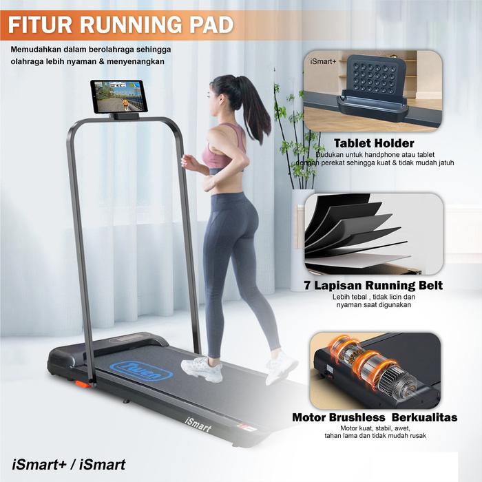 TWEN Ismart+ Running Pad Treadmill Listrik Portable Multifungsi Gambar produk 5