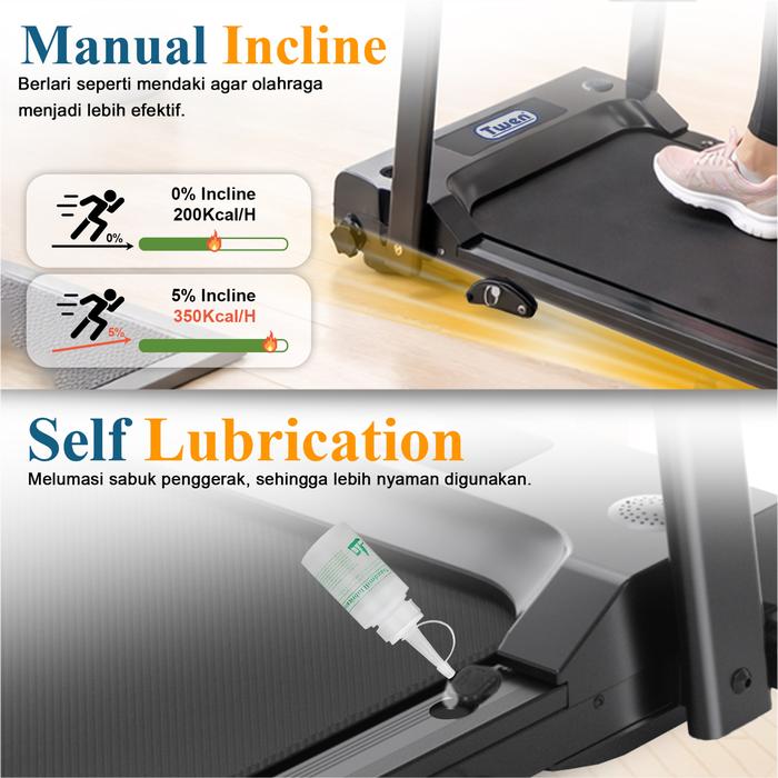 TWEN T200R Treadmill Rehabilitasi Listrik Portable Multifungsi Gambar produk 7