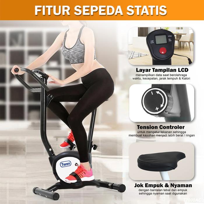 Twen BB380BIG Black Belt Bike New Big Exercise Fitness Alat Gambar produk 3