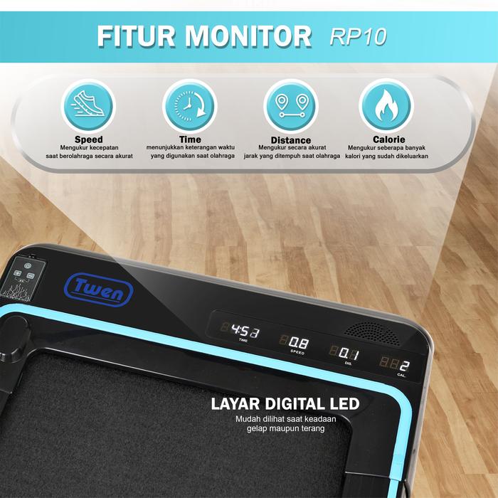 TWEN RP10 Running Pad Treadmill Listrik Portable Multifungsi Gambar produk 2