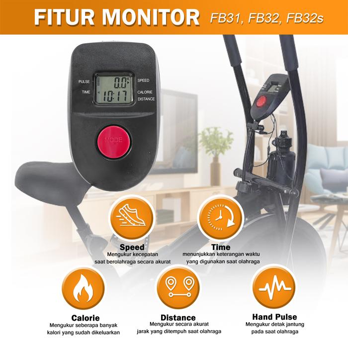 Fan Bike TWEN FB32 Platinum Sepeda Statis Orbitrack Gambar produk 6