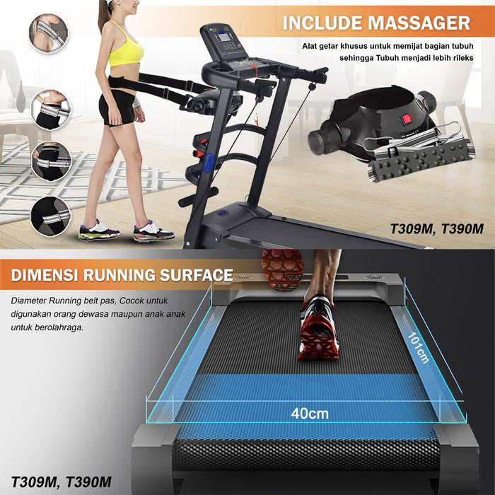 TWEN T309M New Treadmill Listrik Multifungsi Portable Treadmil Gambar produk 7