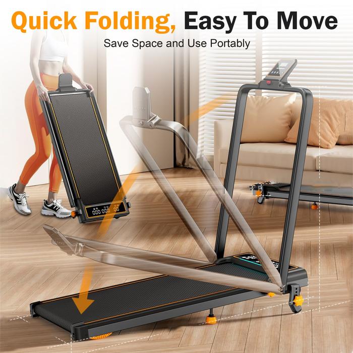 SUPOTSU Seishin Black Treadmill Listrik Portable Multifungsi Gambar produk 6