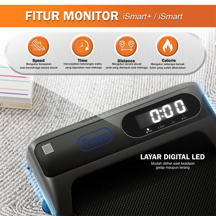 TWEN Ismart+ Running Pad Treadmill Listrik Portable Multifungsi Gambar produk 2