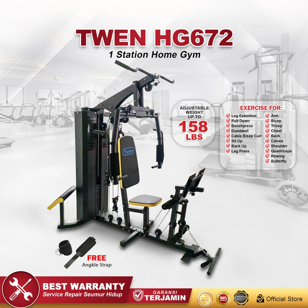 TWEN HG672 New Alat Fitness Home Gym 1 Sisi