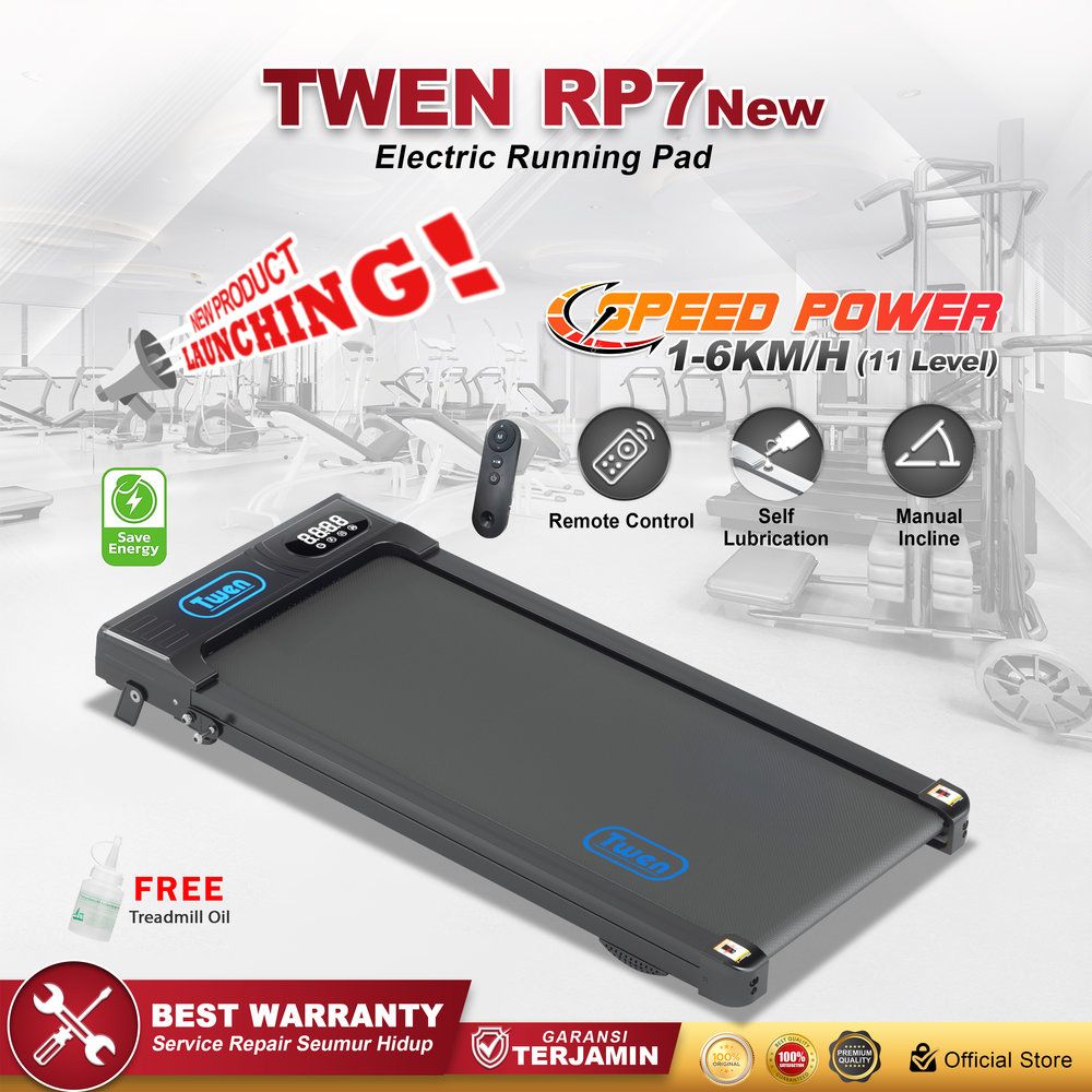 Twen RP7New Running Pad Treadmill Listrik Treadmill Portable Treadmill Multifungsi Treadmil Lipat Alat Olahraga