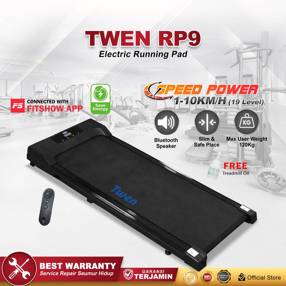 TWEN RP9New Running Pad Treadmill Listrik Treadmill Portable Treadmill Multifungsi Treadmil Lipat Alat Olahraga