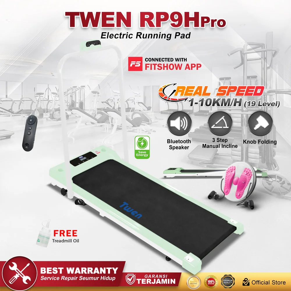 TWEN RP9HPro Green Running Pad Treadmill Listrik Portable