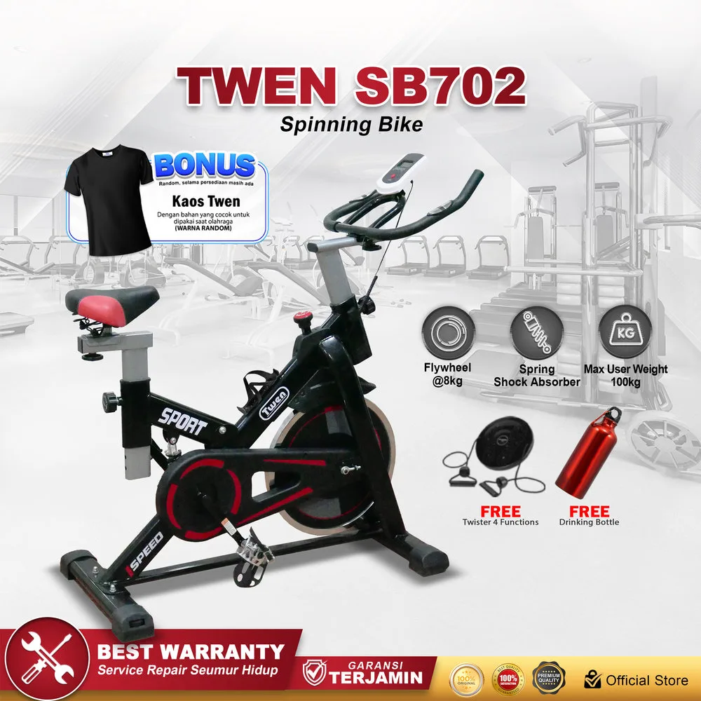 Twen SB702 Spinning Bike Sepeda Kardio Statis Fitness Alat