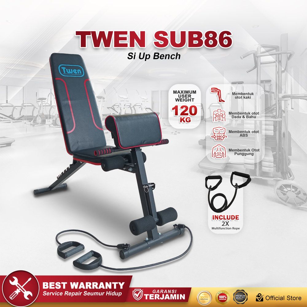 TWEN Sit Up Bench SUB86 alat fitness termurah