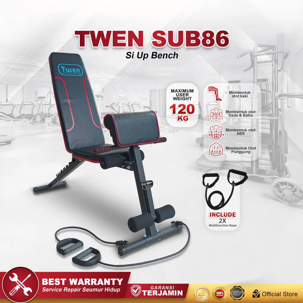 TWEN Sit Up Bench SUB86 alat fitness termurah