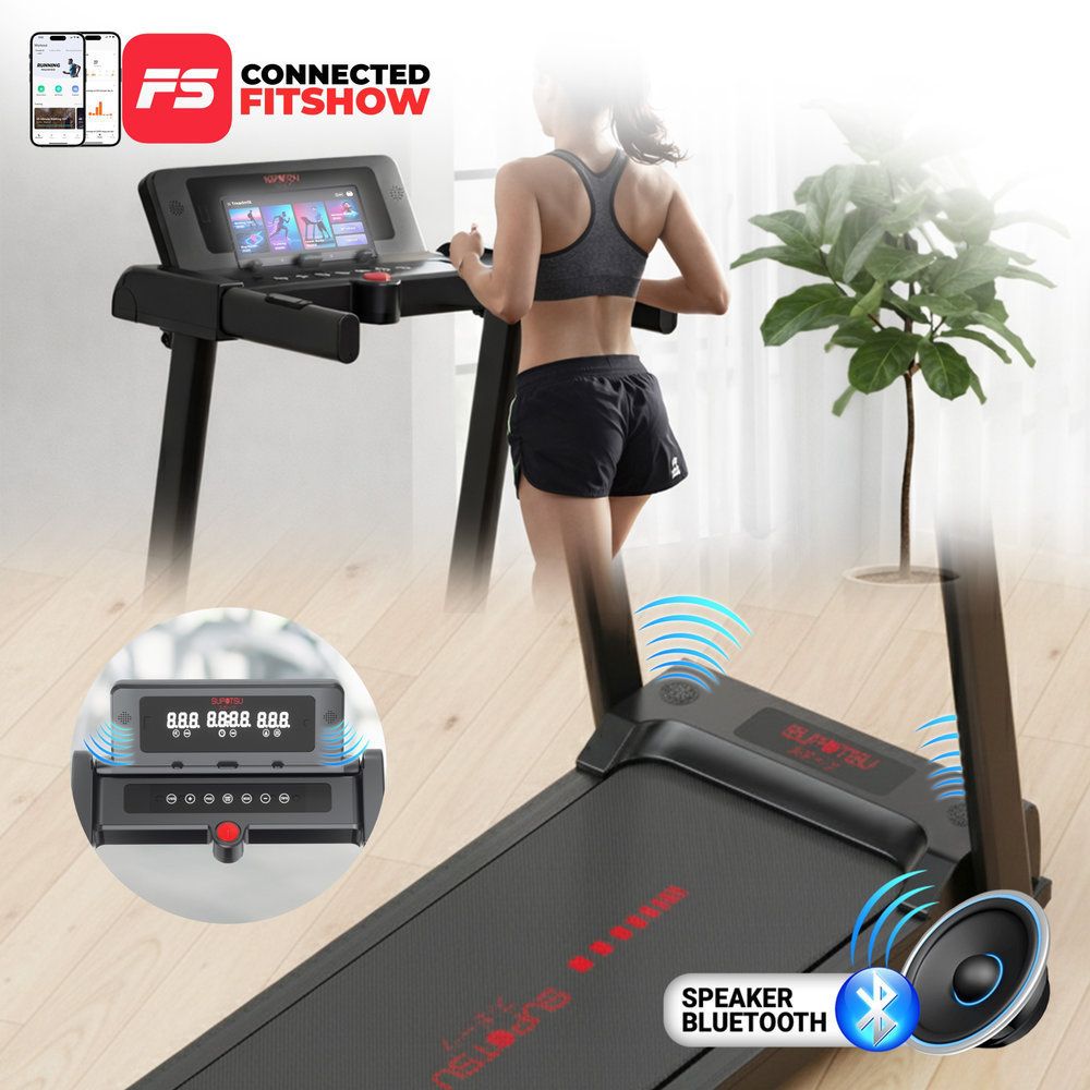 SUPOTSU Michi Silver Treadmill Listrik Portable Multifungsi Gambar produk 5